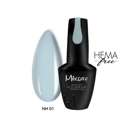 NH-001 Ημιμόνιμο Βερνίκι Mixcoco 15ml Grey Flavor (Γαλάζιο-Γκρι)