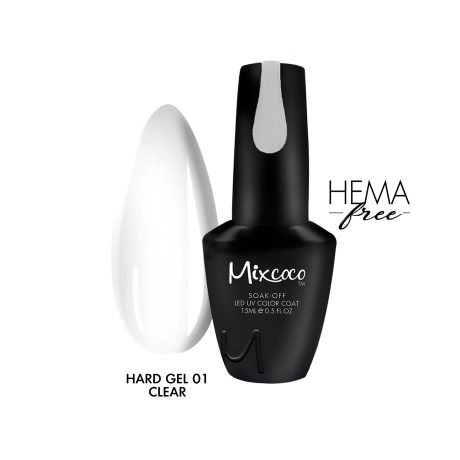 Hard Gel 01 15ml Διάφανο Mixcoco