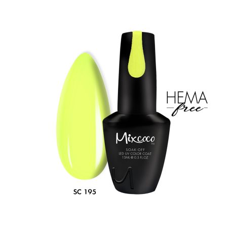 SC-195 Ημιμόνιμο Βερνίκι Mixcoco 15ml (Fluo Κίτρινο)