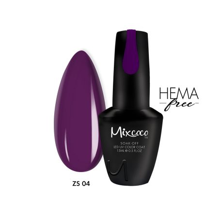 ZS-004 Ημιμόνιμο Βερνίκι Mixcoco 15ml Purple Flavor (Σκούρο Μωβ)