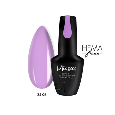 ZS-006 Ημιμόνιμο Βερνίκι Mixcoco 15ml Purple Flavor (Ψυχρό Λιλά)