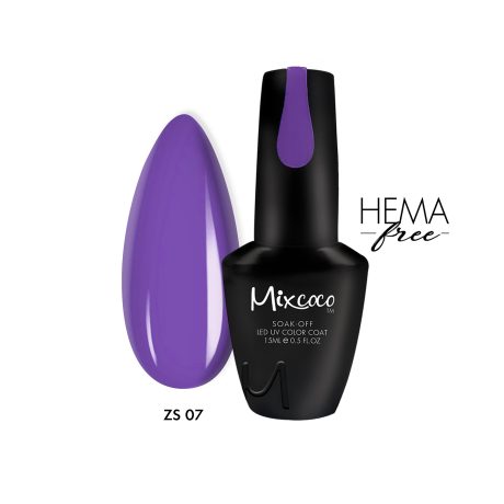 ZS-007 Ημιμόνιμο Βερνίκι Mixcoco 15ml Purple Flavor (Royal Μωβ)