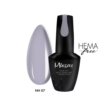 NH-007 Ημιμόνιμο Βερνίκι Mixcoco 15ml Grey Flavor (Γκρι-Μωβ Ανοιχτό)