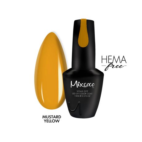 Mustard-yellow Ημιμόνιμο Βερνίκι Mixcoco 15ml (Ημιμόνιμα Βερνίκια)