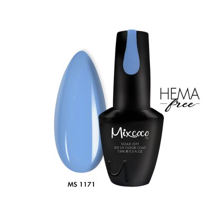 MS-1171 Ημιμόνιμο Βερνίκι Mixcoco 15ml (Baby Blue)