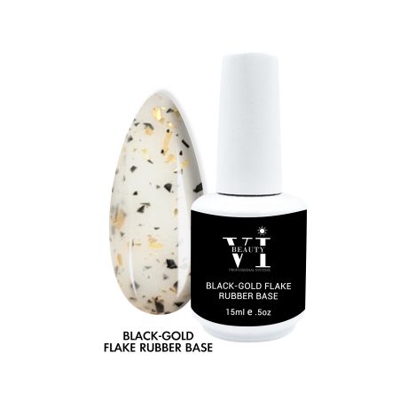 Rubber Base Black-Gold Flake15ml