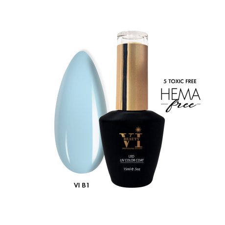 Beauty VI-Β1 Ημιμόνιμο Βερνίκι 15ml Light Baby Blue