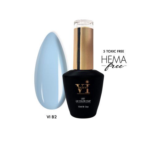 Beauty VI-Β2 Ημιμόνιμο Βερνίκι 15ml Baby Blue