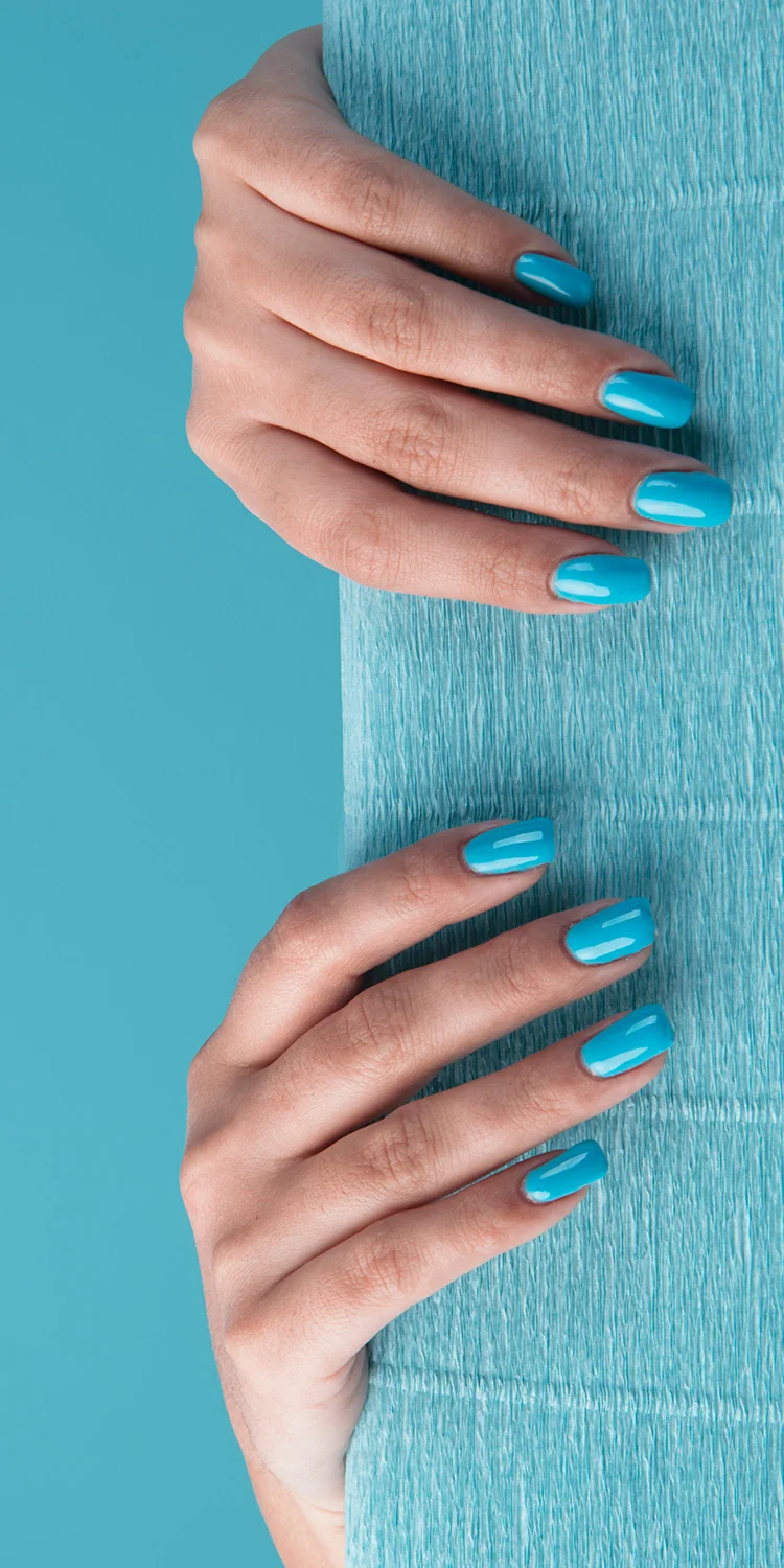 Slider Blue Nails